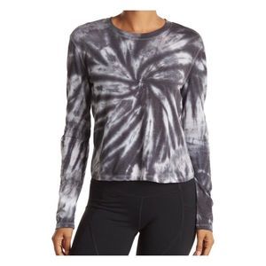 Sage collective tie dye gray long sleeve top